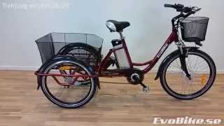 Test av elcykel Evobike Trehjulig elcykel 2624 250W [upl. by Bikales]