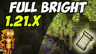 FULLBRIGHT Mod in Minecraft 1214  how to use Gamma Night Vision 121x FABRIC 2024 [upl. by Pontius718]