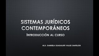 Sistemas Jurídicos Contemporáneos [upl. by Attenyl]