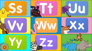 Learn the ABCs  Letters S  Z  Turn amp Learn ABCs  ​​🌈 Super Simple ABCs [upl. by Maharg536]