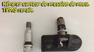 COMMENT RÉPARER LA VALVE D’UN CAPTEUR DE PRESSION TPMS REPAIR [upl. by Scevour]