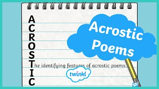 Acrostic Poems Explained [upl. by Resor]