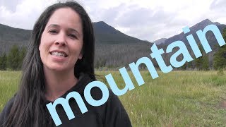 How to Say MOUNTAIN and SENTENCE  American English [upl. by Ryley]