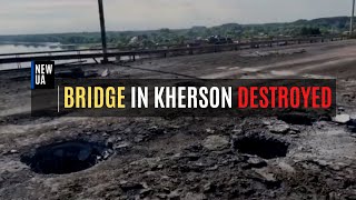 War in Ukraine Darivka Bridge in Kherson destroyed [upl. by Armillia322]