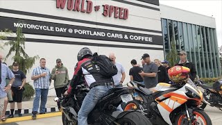 Motorcycle Day at Portland Cars amp Coffee and World of Speed museum  MTT 420RR Turbine Powered bike [upl. by Ally]