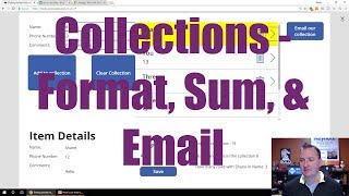 PowerApps Collection  Send emails sum and format [upl. by Aelaza]