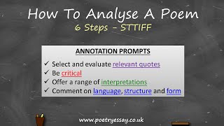 How To Analyse A Poem [upl. by Atteuqaj]