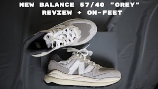 New Balance 5740 quotGrey Dayquot Review  OnFeet [upl. by Ulah]