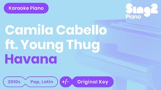 Camila Cabello Young Thug  Havana Piano Karaoke [upl. by Kerat]