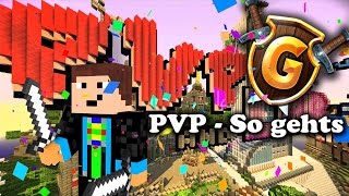 Minecraft PVP  So gehts  l NEUER GommeHDnet Minecraft Server Spielmodus [upl. by Maril]