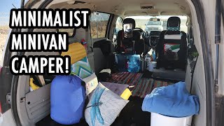 A Truly Minimalist NoBuild Minivan Camper Complete Tour [upl. by Torr]