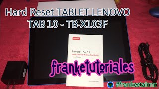 HARD RESET LENOVO TAB 10 TBX103F [upl. by Sauer]