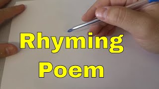 How To Write A Poem That RhymesTutorial [upl. by Ahtinak]