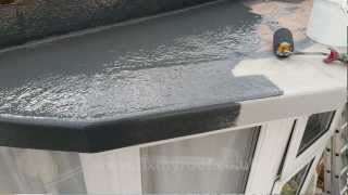 How to FIBREGLASS A ROOF  How to Fibreglass a Bay Roof DIY [upl. by Odnam]