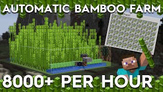 Minecraft Bamboo Farm  8500 Per Hour  Easy Build 120 [upl. by Nylleoj]