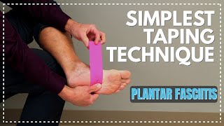 Simplest Taping Technique EVER for Plantar Fasciitis [upl. by Cole343]