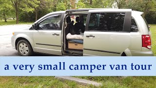 Minivan Camper Build Tour with an Innovative Bed Solution Dodge Grand Caravan [upl. by Ibob]