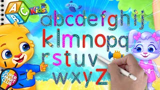 Drawing A through Z Lowercase in ABC Tracing and Phonics [upl. by Atnauqal]