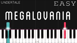 Undertale  Megalovania  EASY Piano Tutorial [upl. by Renell]