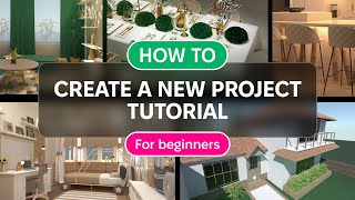 How to create a new project  Planner 5D tutorial for beginners [upl. by Ellerred]