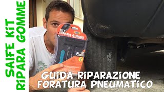 Guida riparazione fai da te foratura pneumaticogommaruota di auto o moto con kit economico Amazon [upl. by Laeira853]