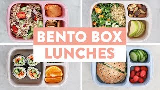 5 EASY Bento Boxes for Back to School  Healthy Lunch Ideas [upl. by Sillert]