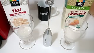 Oat Milk vs Almond Milk part 2 Frothing Test [upl. by Pastelki]