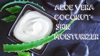 DIY 3Ingredient CoconutAloe Vera Skin Moisturizer [upl. by Alfi930]