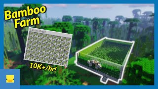 Simple Automatic Bamboo Farm Tutorial  Minecraft 117 Easiest Farms [upl. by Oirasor897]