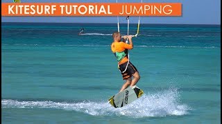 How to Kitesurf Jumping Part 1 small jumps medium jumps amp mistakes [upl. by Dolorita443]