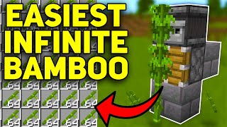 EASIEST AFK BAMBOO FARM Minecraft Bedrock 120 [upl. by Crichton]