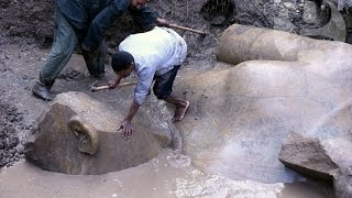 Pharaoh Ramses II statue unearthed in Cairo [upl. by Shelton]