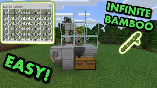 SIMPLE 121 FAST AUTOMATIC BAMBOO FARM TUTORIAL in Minecraft Bedrock MCPEXboxPS4SwitchPC [upl. by Alamap]