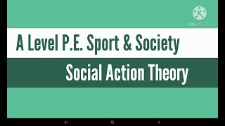 Social action theory  A Level PE  Sport and Society [upl. by Ralyat]