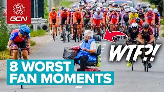 You Wouldnt Believe These 8 Worst Cycling Fan Moments [upl. by Aneehsat515]