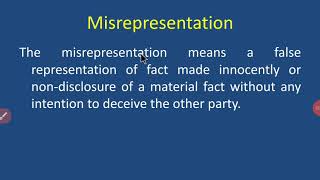 Misrepresentation [upl. by Riane]