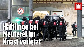 Gefängnismeuterei Polizei stürmt Knast in Thüringen  JVA Untermaßfeld [upl. by Artus72]